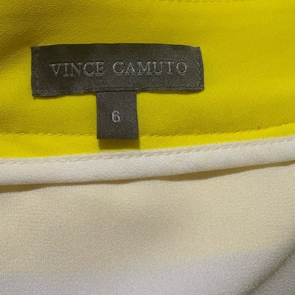 Vince Camuto Lemon Striped A-Line Skirt - Picture 5 of 5